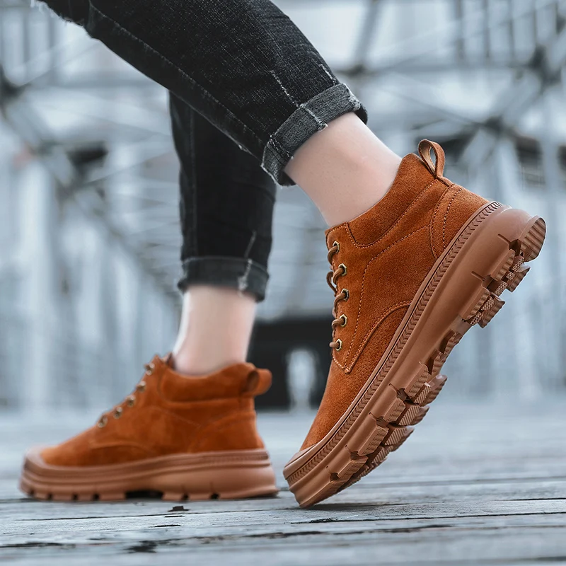 Чианг мужские водонепроницаемые походные ботинки Martens повседневные брендовые теплые походные кроссовки для зимних видов спорта на открытом воздухе Высококачественная Рабочая обувь