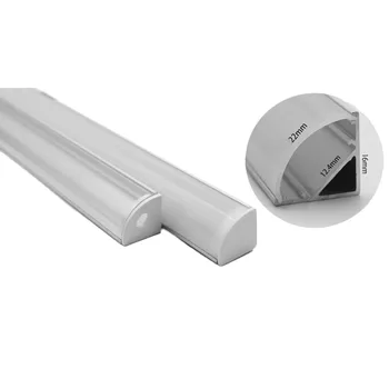 

1-10pcs 50cm led bar light housing V shape Triangle aluminum profile mikly/clear cover connector Clip channel for 10mm PCB strip