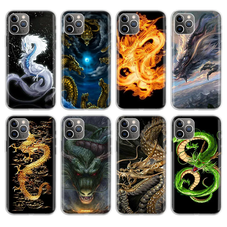 

The Chinese Zodiac Dragon Coque Phone Case For Apple iPhone 11 Pro 6 6S 7 8 Plus 10 X XS MAX XR 5 5S SE Phone Case Cover