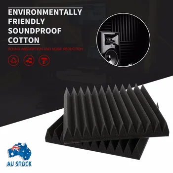 

20/40pcs Wedge Black Sound Insulation Foam Studio Acoustic Foam Panel Sealing Strips 30x30x5cm For Room Soundproofing