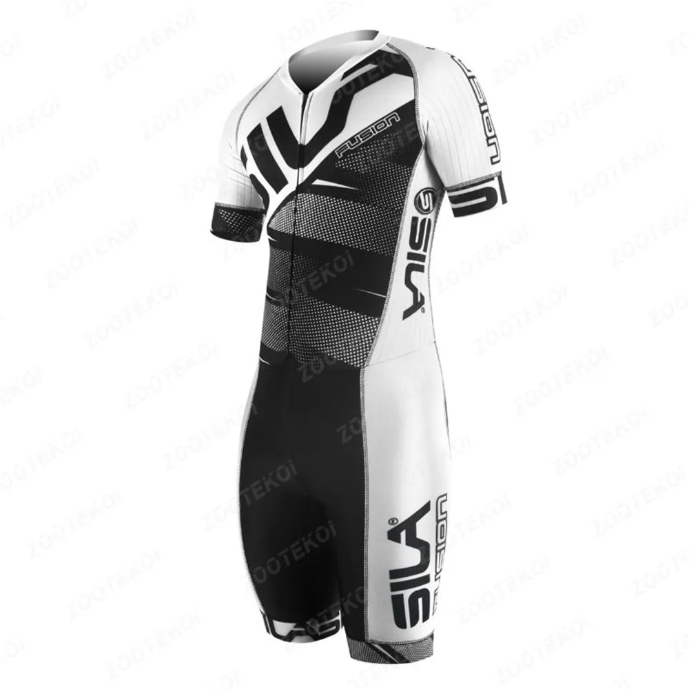 

Sila Triathlon Skinsuit Men Summer Short Sleeve Cycling Jersey Bib Suit Quick Dry Bike Clothing Pro Team Ropa Ciclismo Hombre