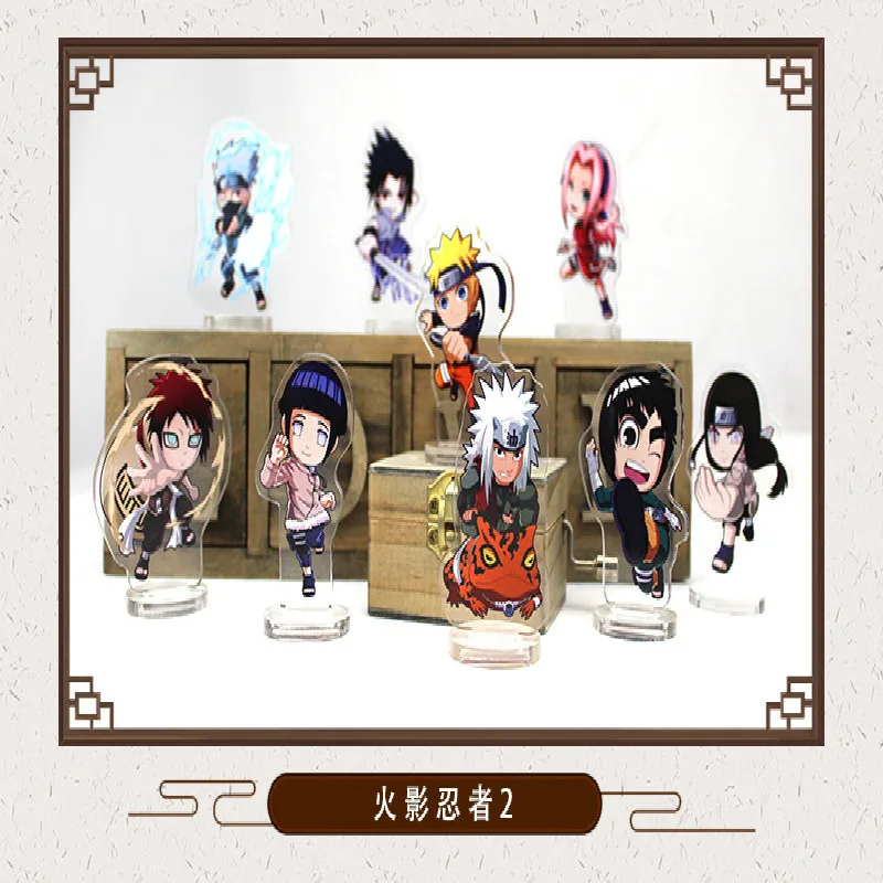 

9 Styles/pack.Anime Figure Naruto Action Figure Acrylic Base Toys Gifts for Boys Naruto Models Anime Gifts for Girls