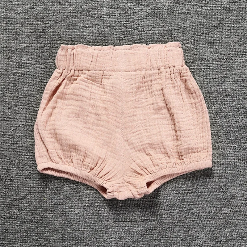 COOTELILI Linen Summer Baby Shorts Cotton Shorts For Kids Boys Girls Shorts Toddler Solid Kids Beach Short Baby Pants (10)