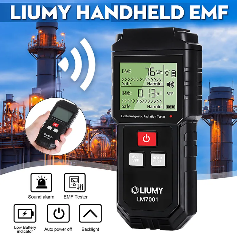 

Electromagnetic Field Radiation Tester EMF Meter Handheld Counter Digital Dosimeter LCD Detector Measurement for Computer Phone