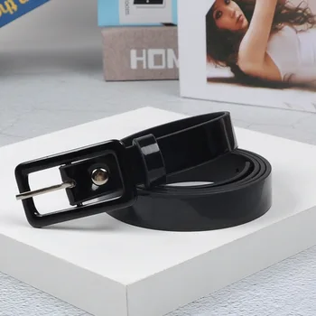 

Candy Color Women Wild Belts 2020 Simple Square Buckle Female Belt 2cm Wide Processing Custom Ladies Belt Thin Casual Youth Belt