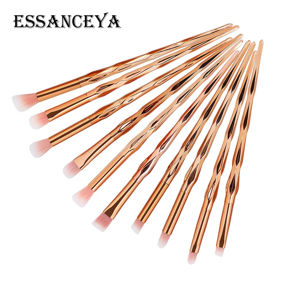 

ESSANCEYA 4/10PCS Diamond Cosmetic Make-up Brushes Foundation Fan Powder Eyebrow Lip Eyeshadow Brush Makeup Brush Sets Tools New