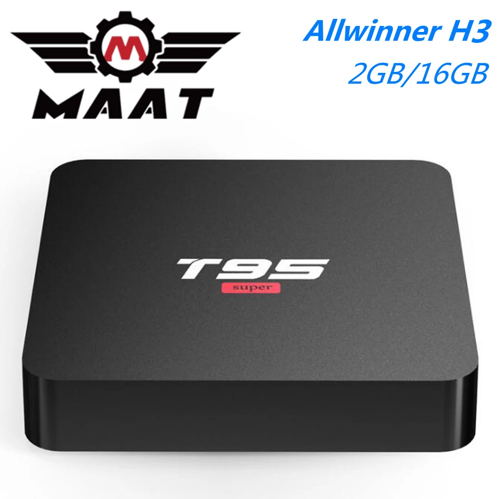 MAAT T95 супер Android 10 0 Смарт ТВ коробка Allwinner H3 четырехъядерный телеприставка 2 ГБ DDR3