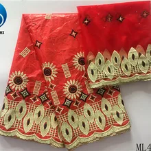 LIULANZHI Базен Riche африканская красная кружевная ткань для шитья платье 5+ 2 ярдов африканская бязь брокад ML47B64