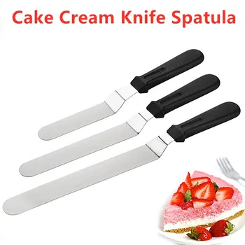 

2020 New Stainless Steel Butter Cake Cream Knife Spatula For Cake Smoother Icing Frosting Spreader Cake Decorating Accessories