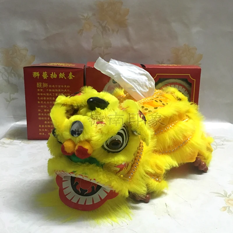 novel-and-funny-toy-multicolor-tissue-box-plush-lion-stuffed-animal-chinese-traditional-handicraft-gift-desktop-decoration-baby