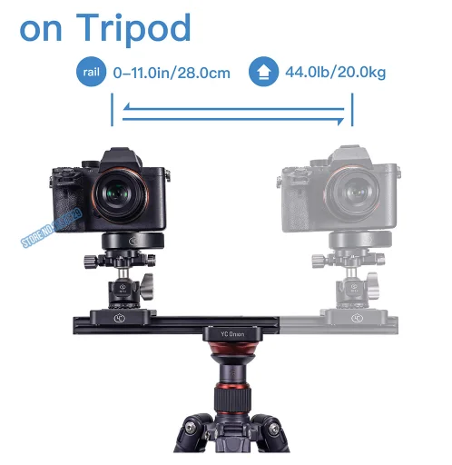 YC лук мини камера DSLR Долли слайдер портативный дизайн видео трек с регулируемым