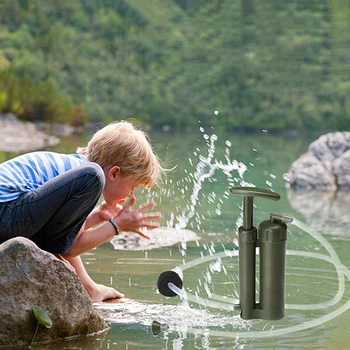 

Outdoor Water Purifier Camping Hiking Emergency Life Survival Portable Purifier Water Filter Emergency Equipments