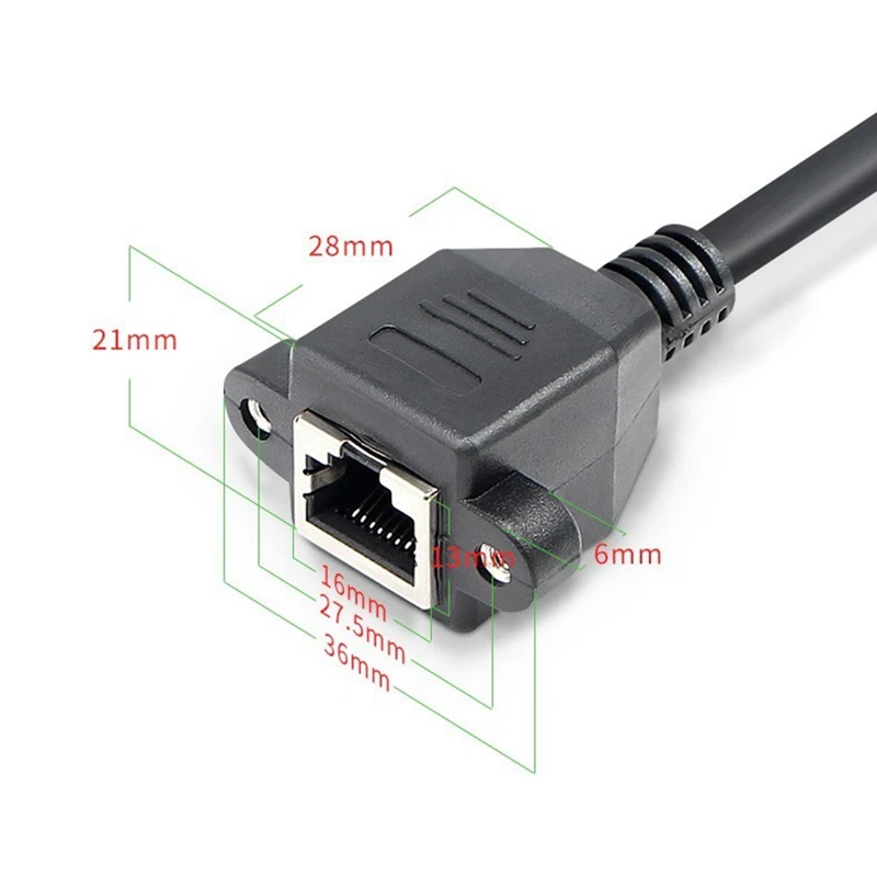 90 Degree RJ45 Male to Female Panel Extension Cable for Ethernet LAN Gigabit Network - CAT5 CAT6 with Screw Hole Description Image.This Product Can Be Found With The Tag Names Computer Cables Connecting, Computer Peripherals, Panel, PC Hardware Cables Adapters