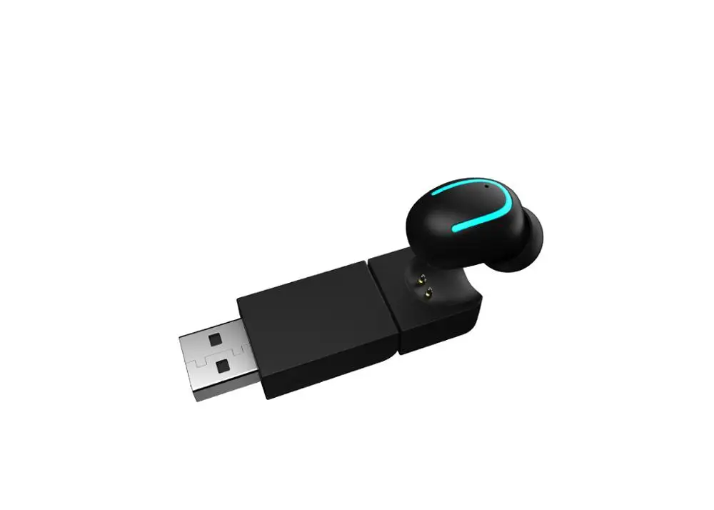 Single Black Новые мини TWS V5.0 Bluetooth наушники 5D истинный беспроводной стерео глубокий бас звук с двойной гарнитурой HIFI беспроводные наушники банк - Цвет: Single Black