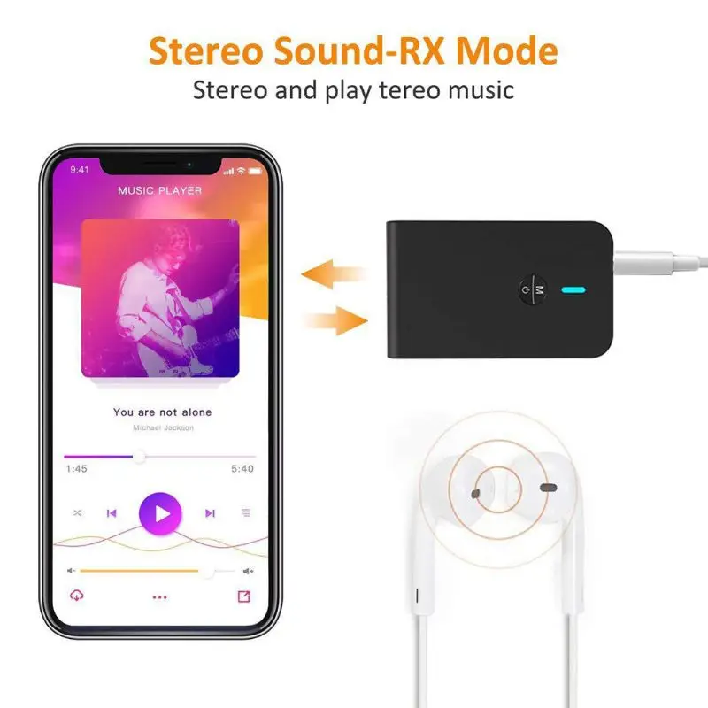 Bluetooth 5 0 Transmitter Receiver 2 In 1 USB Adapter for TV PC Audio Headphone