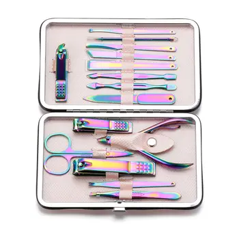 

15 pcs Colorful Nails Clipper Set Manicure Set Toe Nail Callus Remover Pedicure Kit Women Nail Clippers Pedicure Tools Kit