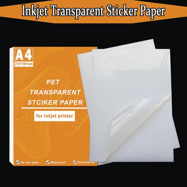 Adhesive Transparent Sticker Paper Printing  A4 Sticker Label Paper Laser  Printer - Self-adhesive Paper - Aliexpress