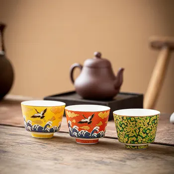 

The tide of special ceramic cups kung fu tea cup single cup Japanese master sample gift sets