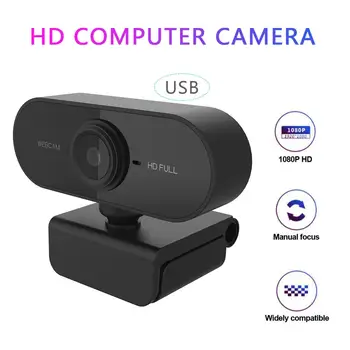 

HD 1080P Webcam Mini Computer USB PC WebCamera with Microphone Clip-on Cameras for Live Broadcast Video Calling Conference Work