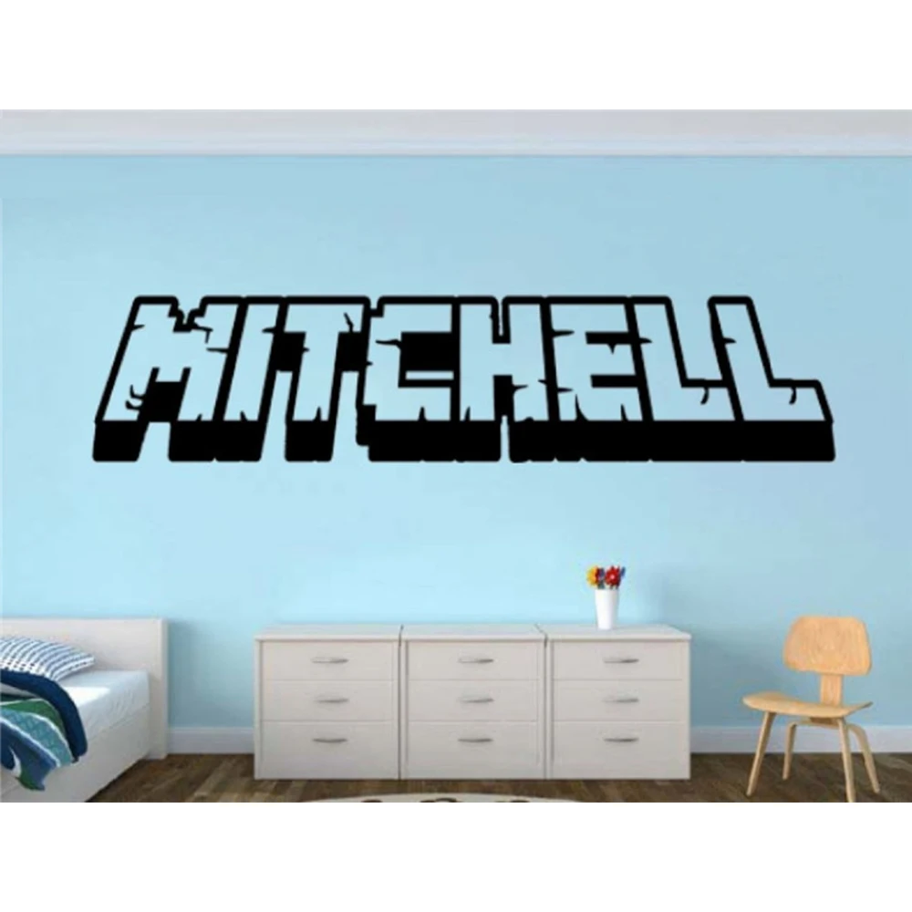 

Letter Pattern Art Characcter Decorate House Creative Home Decor Minecraft Removable PVC Wall Sticker Decor Hyouse Decoration