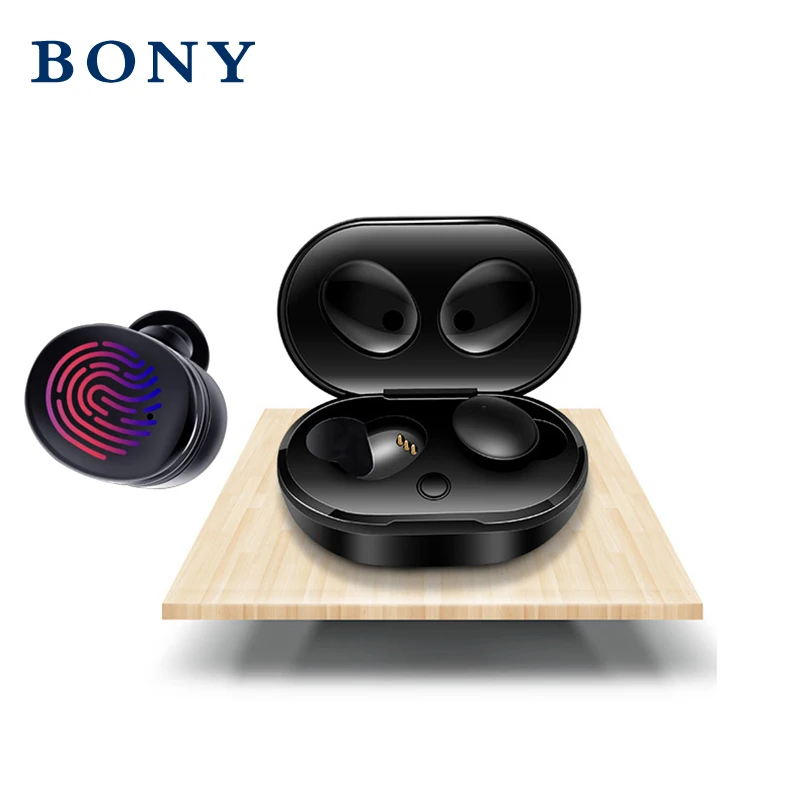 

BONY TWS 5.0 Bluetooth wireless trend frontier new headset standby time long fingerprint unlock sports headset free shipping