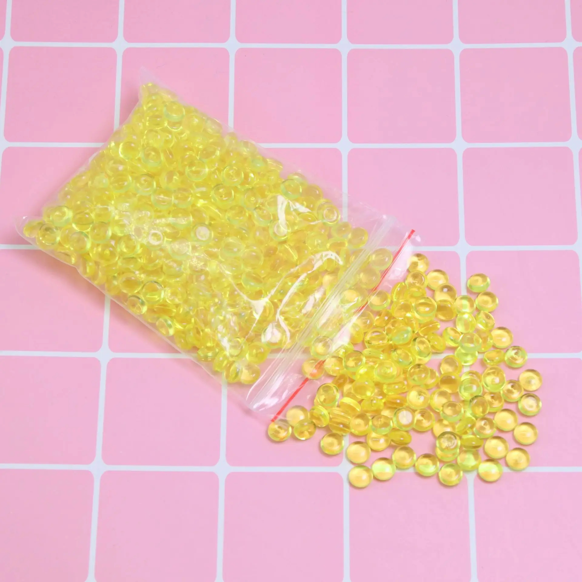 Красочные Бусины шармы для поставки слаймов дополнение для аквариума клейкие аксессуары ремесло DIY слизи наполнитель игрушки для детей - Цвет: Yellow