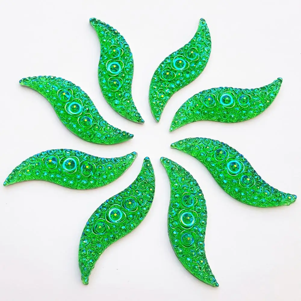 Потрясающие 15x48 мм, полимерные смешанные Цвет Стразы для швейной фурнитуры костюмы свадебное платье ручной работы, платье стразы, камень ремесло
