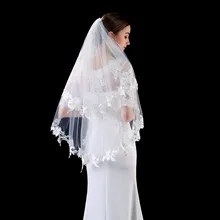 Elegant Wedding Veil with Appliqued Edge Ivory Romantic Princess Wedding Accessories Wedding Bridal Veils