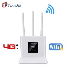 

TIANJIE Wifi Router 3G 4G CPE Modem 4g Wifi Sim Card External Antenna RJ45 WAN LAN High Speed Wireless Routers Network Adaptor