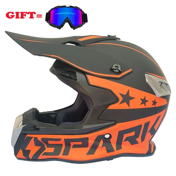 Motorcycle cross helmet for motorcycle helmet down MTB DH off road motorcycle cross racing helmet point with goggles - Цвет: 4