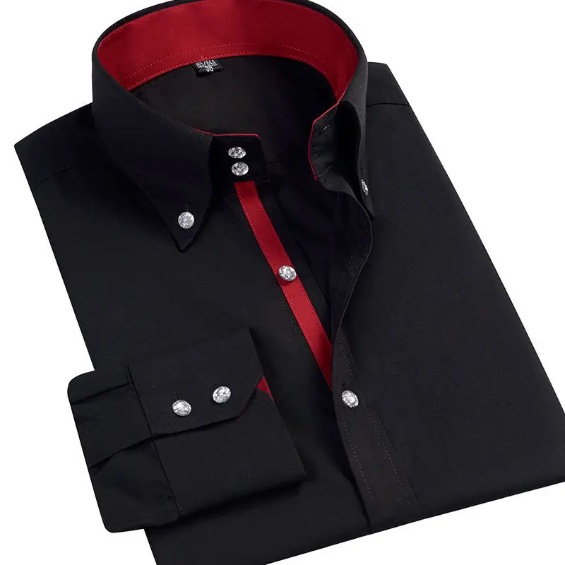 Dress Shirts Men Spring and Autumn High Quality Long Sleeve Korean Slim Fit Business White Collared Shirt Oversized dress shirts men casual shirts