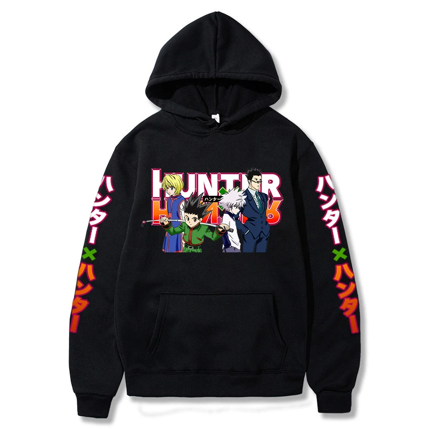 Hunter X Hunter Killua Leorio Kurapika Gon Hisoka and Neferpitou Long Sleeve Hoodie Harajuku Unisex Tops