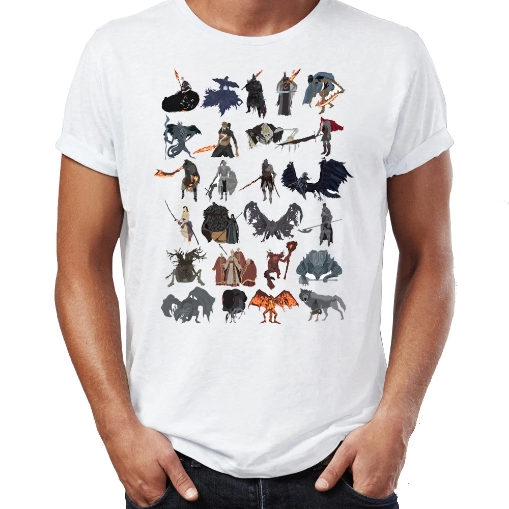 

Men's T Shirt Dark Souls All Bosses Awesome Artwork Printed Tee
