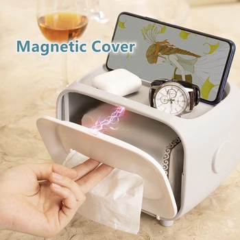 

Creative storage drawer paper box multifunctional tissue box can put remote control mobile phone rack home artifact Tissue Case