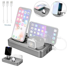Зарядное устройство для телефона универсальное беспроводное зарядное устройство для телефона USB 5 портов зарядная станция с телефоном Беспроводное зарядное устройство для Android для Apple