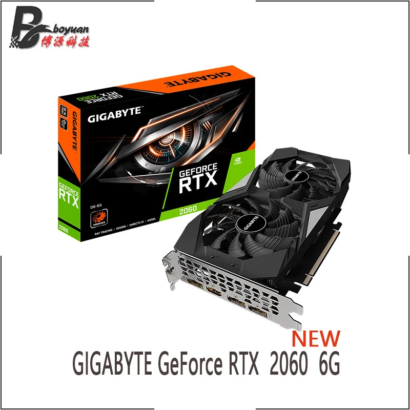 Графическая карта GIGABYTE GeForce RTX 2060 6G GPU с поддержкой десктопного процессора