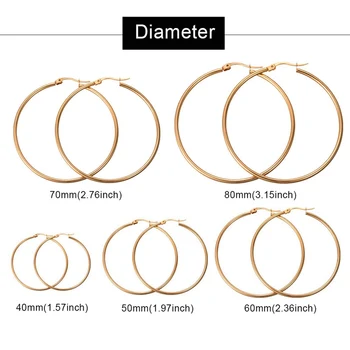 

New Fashion Sliver Gold Rose Gold Color Big Hoop Earrings Hoops Bohemian Earrings Circle Hoop Earrings For Women Party Jewelry
