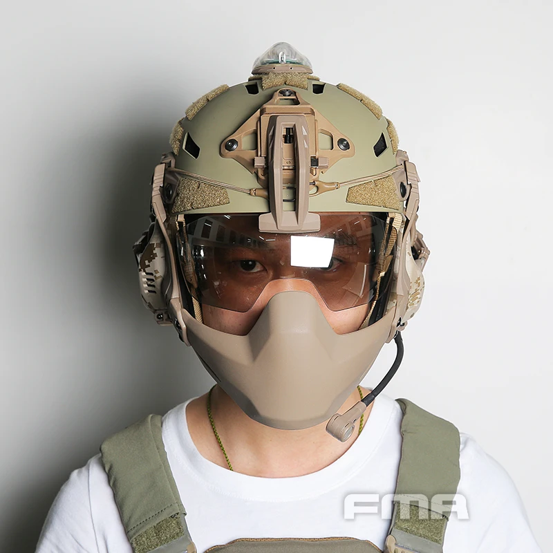 Tactical 3mm Lens Antifog Thickened Helmet Visor Goggles Outdoor For Fast Helmet 