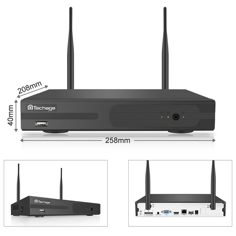 Techage 8CH H.265 Wifi Nvr Sistema di Telecamere a Due Vie Parlare Audio Senza Fili 4/6/8 Pcs 2MP c