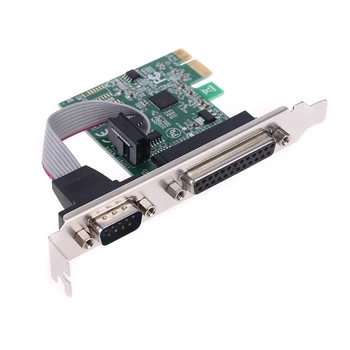 

AX99100 1P1S RS232 Serial Parallel Port DB25 25Pin PCIE Riser Card PCI-E Express
