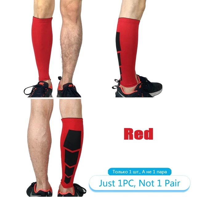 Tcare Sport Compression Calf Sleeves Leg Compression Sock Runners Shin Splint Varicose Vein Calf Pain Relief Calf Guards Running 1 Piece - Red