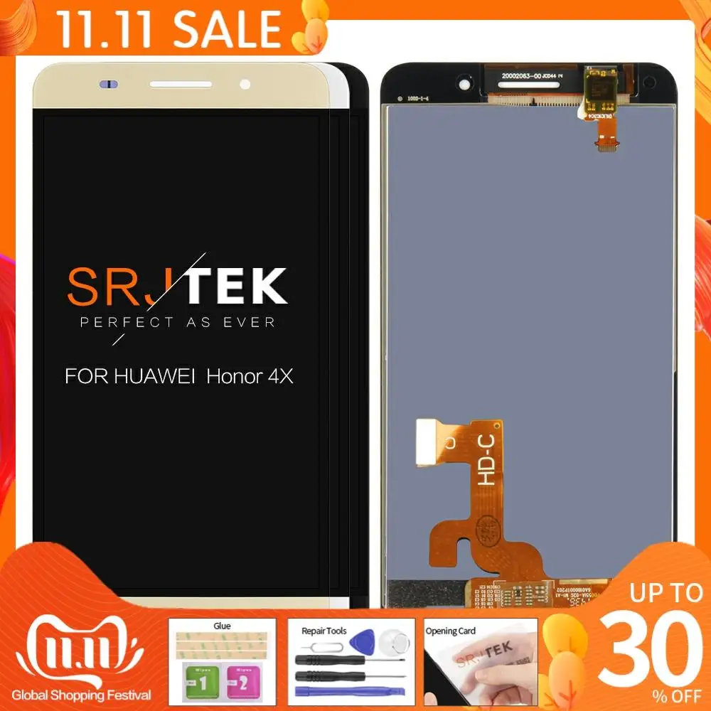 

SRJTEK 5.5''For Huawei Honor 4X New Full LCD Screen Display +Touch Screen Digitizer Glass Lens Sensor Assembly