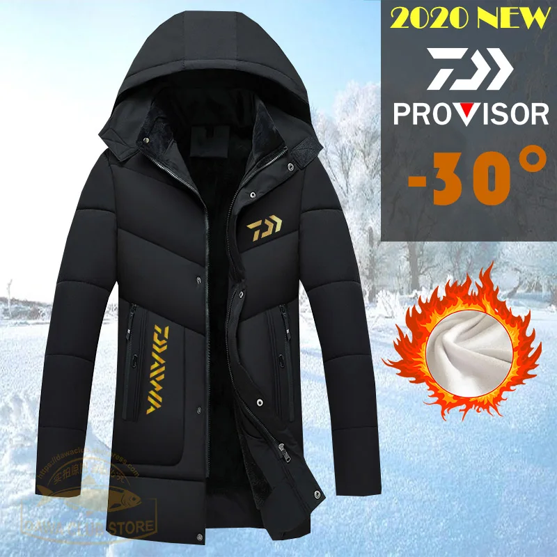 

2020 DAWA Fishing Long Coat Winter Fishing Jacket Cycling Fishing Clothing Jackets Cycling Jacket Windbreak Warm Winter Clothes