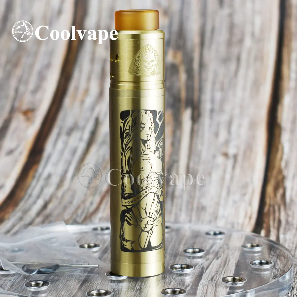 Coolvape-Torre desoldadora modelo AXIS 18650, Kit de Mod mecánico, vaporizador de material DE LATÓN de 24mm, compatible con dead rabbit v2 rda