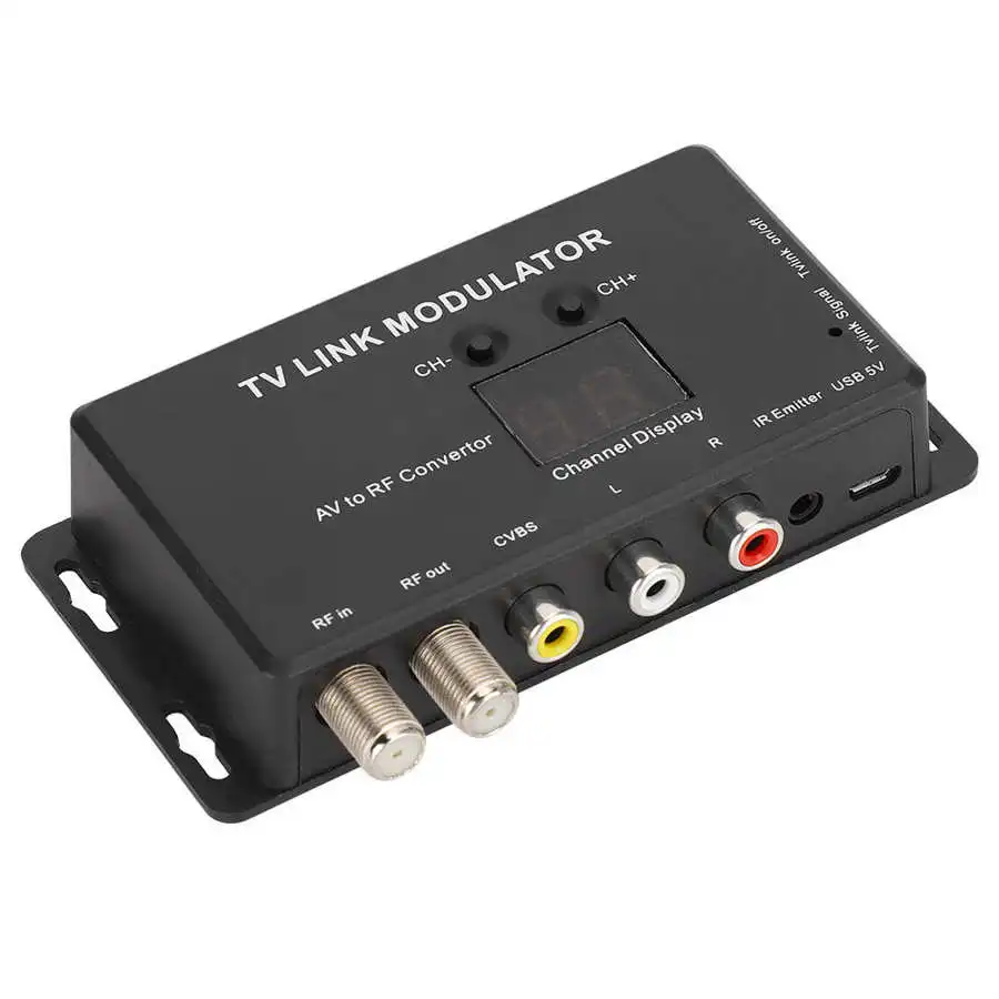 TM70 UHF ТВ модулятор AV RF конвертер ИК расширитель с канальным дисплеем горячая