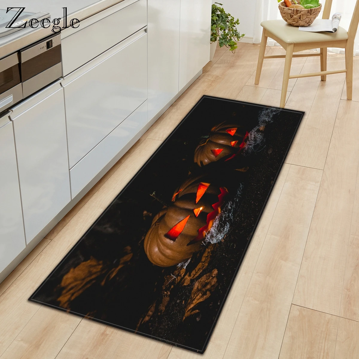 Zeegle Carpet Non-slip Kitchen Floor Rug Hallway Carpet Washable Living Room Carpet Absorproof Bathroom Shower Mat Soft Foot Mat