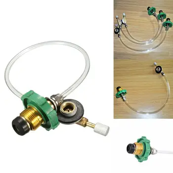 

1 Pcs Outdoor Stove Long Flat Gas Tank Inflation Valve Cylinder Plus Visible Tube Valve Inflation Long Valve Air Gas Safety C3K4