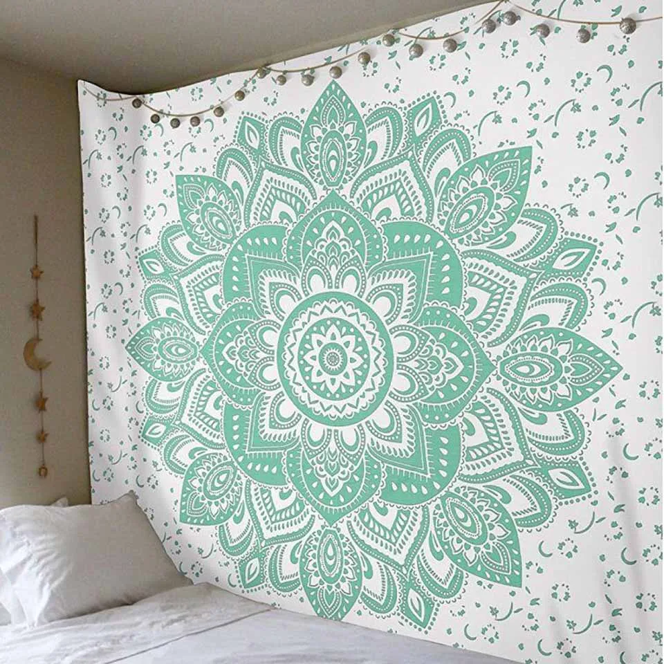 Индийский розовый богемный психоделический гобелен декор хиппи настенный