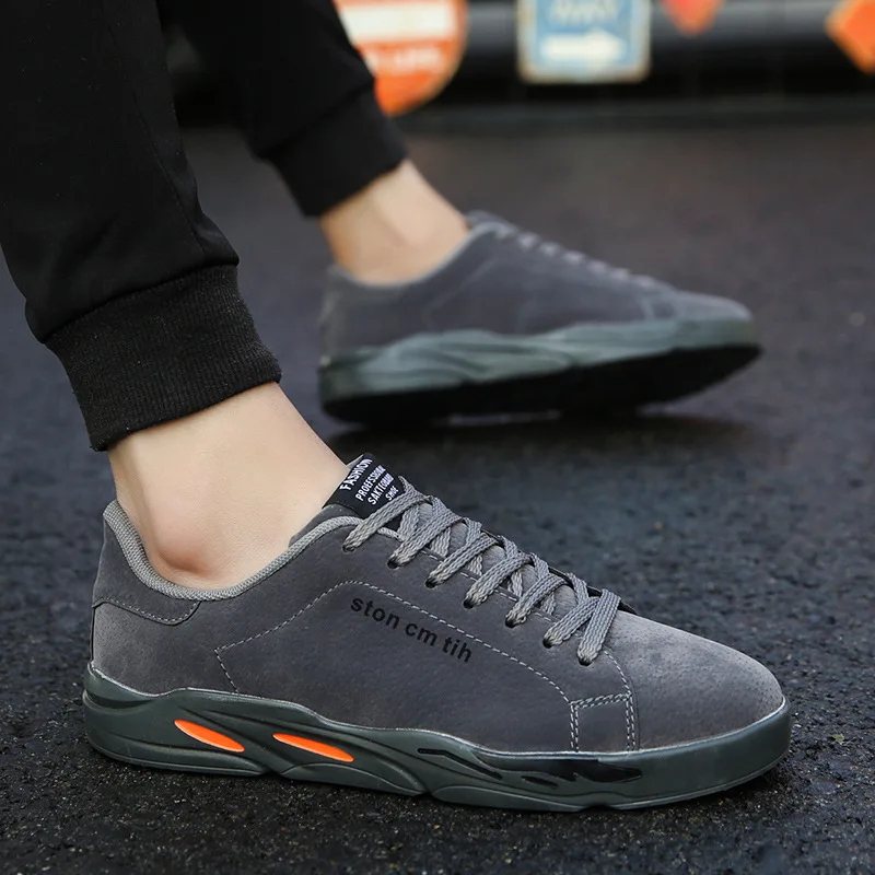 

Men's casual shoes fashion print wild lace-Up flat Casual shoes high quality Suede Autumn Winter damping Vulcanized shoes men