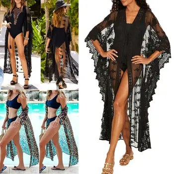 

Sexy Women Summer Beach Dress Swimwear Lace Crochet Bikini Cover Up Bathing Suit /BY